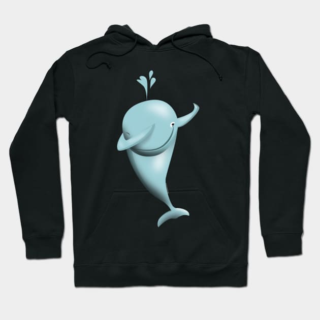 Dabbing Shirt Funny Dabbing Cute Whale T Shirt Hoodie by Xizin Gao